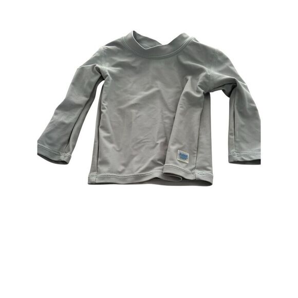 Ruggedbutts LONG SLEEVE RASH GUARD grey SZ 6-12m NEW RUFFLEBUTTS baby swim top - Picture 1 of 5